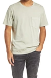 Billy Reid Washed Organic Cotton Pocket T-shirt In Stone Grey