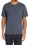 Billy Reid Washed Organic Cotton Pocket T-shirt In Navy