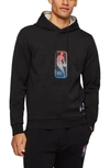 Hugo Boss X Nba Bounce2 3 Embossed Hoodie In Black Nba