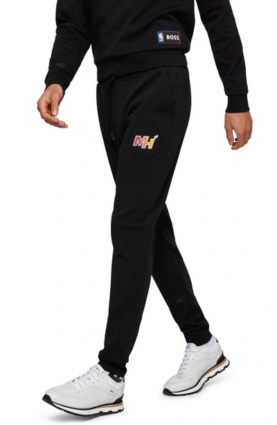 Hugo Boss Slamdunk2 3 Embossed Sweatpants In Black Miami Heat