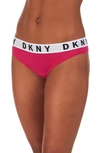 Dkny Cozy Boyfriend Thong In Raspberry