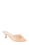 Patricia Green Montauk Kitten Heel Mule In Nude