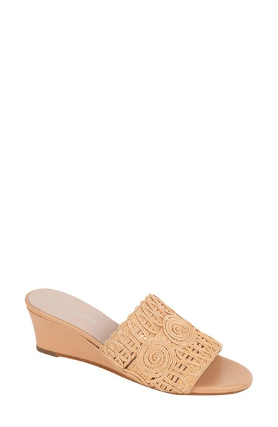 Patricia Green Siesta Raffia Wedge Slide Sandal In Natural