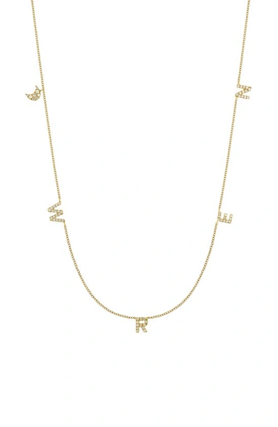 Bony Levy Icon Personalized Diamond Charm Necklace In 18k Yellow Gold - 5 Charms