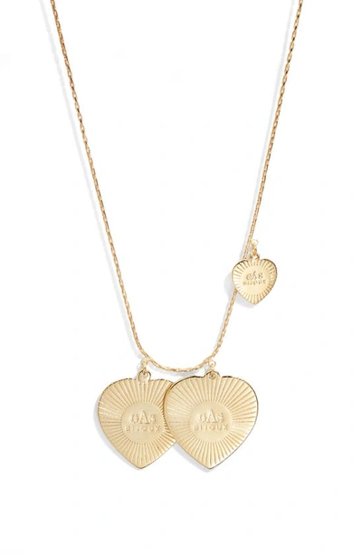 Gas Bijoux Heart Pendant Necklace In Gold