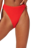 Good American Always Fits Good Waist Bikini Bottoms In Bright Poppy