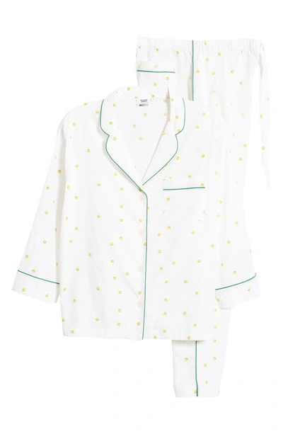 Sleepy Jones Smiley® X  Marina Pajamas In White