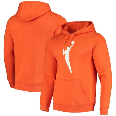 Fanatics Branded Orange Wnba Logo Fitted Pullover Hoodie