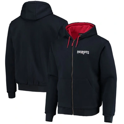 Dunbrooke Navy New England Patriots Craftsman Thermal-lined Full-zip Hoodie