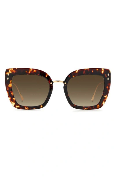 Isabel Marant 53mm Gradient Cat Eye Sunglasses In Hvna Gold