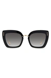 Isabel Marant 53mm Gradient Cat Eye Sunglasses In Blk Gold