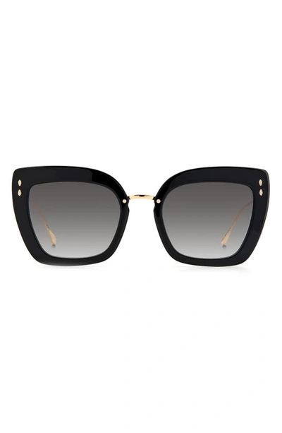 Isabel Marant 53mm Gradient Cat Eye Sunglasses In Blk Gold