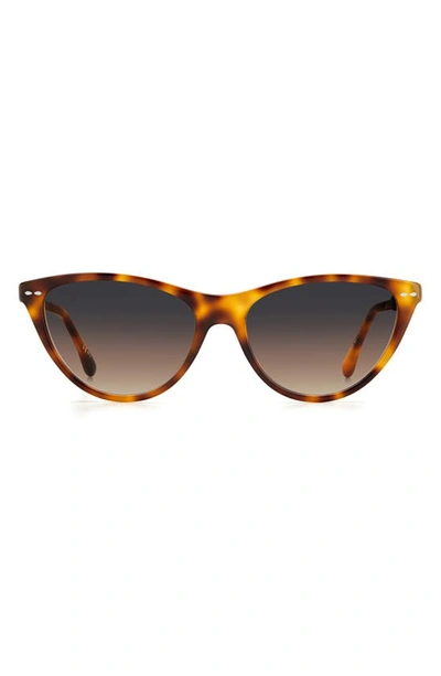 Isabel Marant 58mm Gradient Cat Eye Sunglasses In Havana / Gray Brown
