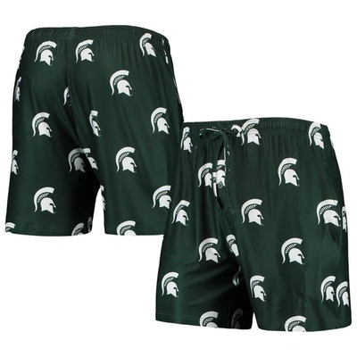 Concepts Sport Green Michigan State Spartans Flagship Allover Print Jam Shorts