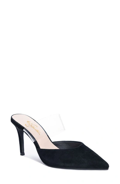 42 Gold Ronnie Pointed Toe Mule In Black