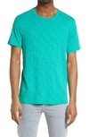 Atm Anthony Thomas Melillo Slub Knit Space Dye Tee In Peacock