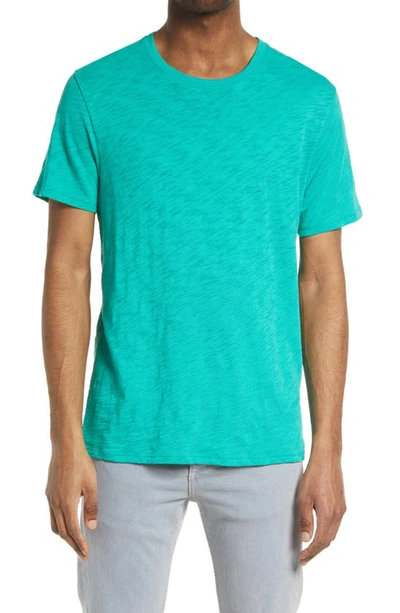 Atm Anthony Thomas Melillo Slub Knit Space Dye Tee In Peacock