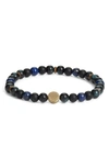 Caputo & Co Beaded Stretch Bracelet In Lapis Lazuli