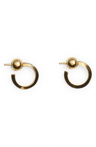 Sophie Buhai Small Ridge Hoop Earrings In 18k Gold Vermeil