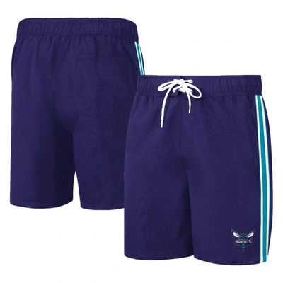 G-iii Sports By Carl Banks Men's  Purple, Teal Charlotte Hornets Sand Beach Volley Swim Shorts In Purple,teal