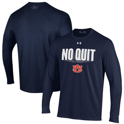 Under Armour Kids' Youth  Navy Auburn Tigers Unity Bench Long Sleeve T-shirt