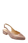 Trotters Joselyn Slingback In Rose Gold Metallic