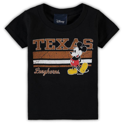 Blue 84 Kids' Toddler  Black Texas Longhorns Disney Mickey T-shirt