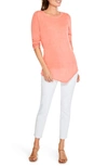 Nic + Zoe Nic+zoe Petite Featherweight Angle Linen-blend Sweater In Nocolor