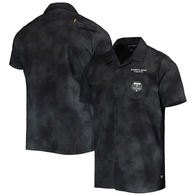 The Wild Collective Black Portland Timbers Abstract Cloud Button-up Shirt