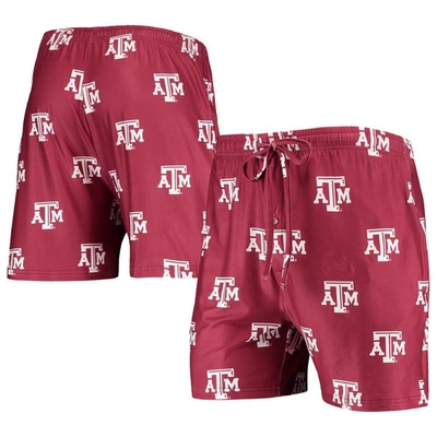 Concepts Sport Men's  Maroon Texas A&m Aggies Flagship Allover Print Jam Shorts