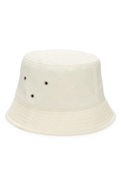 Bottega Veneta Intrecciato Jacquard Bucket Hat In 9000-white