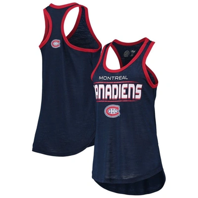 G-iii Sports By Carl Banks Navy Montreal Canadiens Showdown Slub Racerback Tank Top