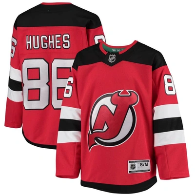 Outerstuff Kids' Youth Jack Hughes Red New Jersey Devils Home Premier Player Jersey