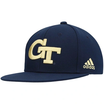 Adidas Originals Adidas Navy Georgia Tech Yellow Jackets Team On-field Baseball Fitted Hat