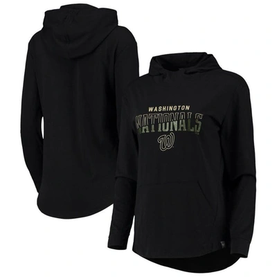 Levelwear Black Washington Nationals Vivid Scuba Neck Pullover Hoodie