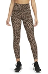 Nike One Dri-fit Leggings In Archaeo Brown/ White