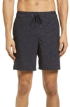 Fair Harbor The Ozone Swim Trunks In Black Pebbles