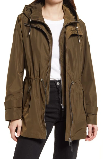 Mackage Melany Hooded Rain Jacket In Army