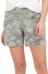 Spanx 6-inch Stretch Twill Shorts In Stone Wash Camo