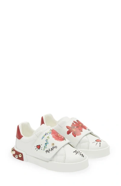 Dolce & Gabbana Kids' Embellished Sneaker In Multicolor