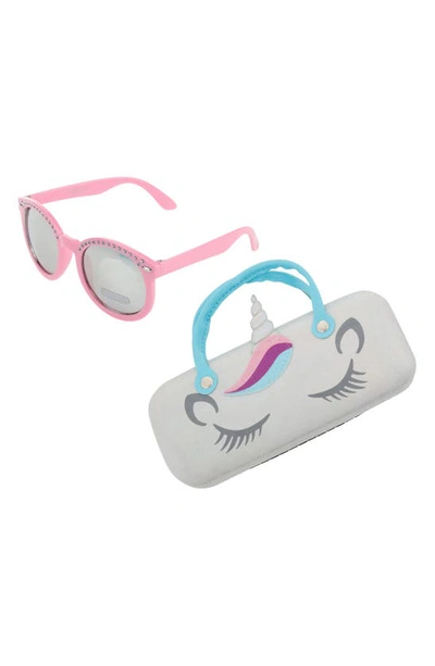 Capelli New York Kids' Unicorn Sunglasses & Case Set In White Combo