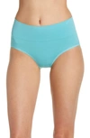 Yummie Livi Mid Waist Shaping Briefs In Aqua