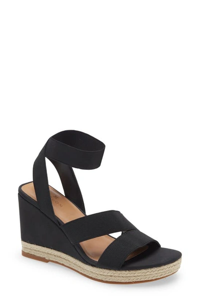 Caslon Libbie Wedge Sandal In Black ModeSens