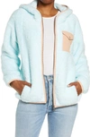 Ugg Kadence Faux Fur Zip Hoodie In Crystal Lake