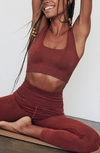 Free People Fp Movement Karma Square Neck Sports Bra In Canyon Clay