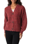 Gibsonlook Gigi Cable Knit Cardigan In Marsala