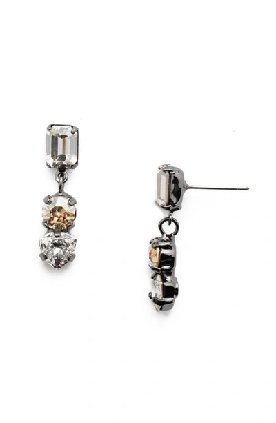 Sorrelli Florence Crystal Drop Earrings In Golden Shadow