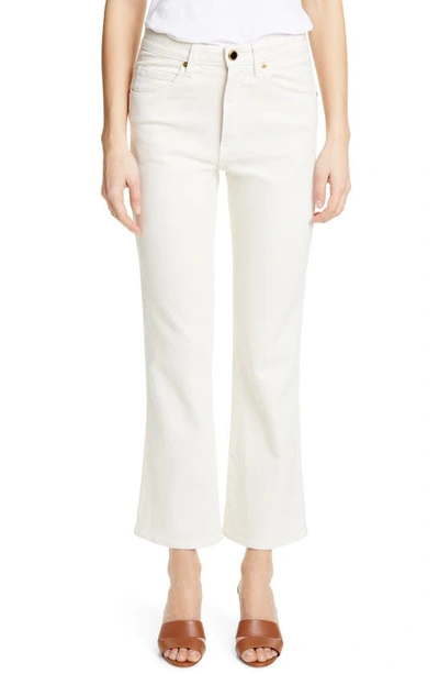 Khaite Vivian Bootcut Jeans In Denim Ivory