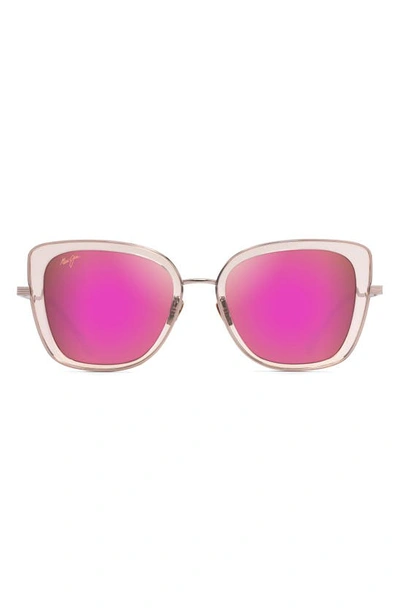 Maui Jim Violet Lake 52mm Polarizedplus Sunglasses In Pink With Rose Gold