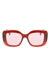 Lanvin Women's Mother & Child 53mm Square Sunglasses In Deep Red
